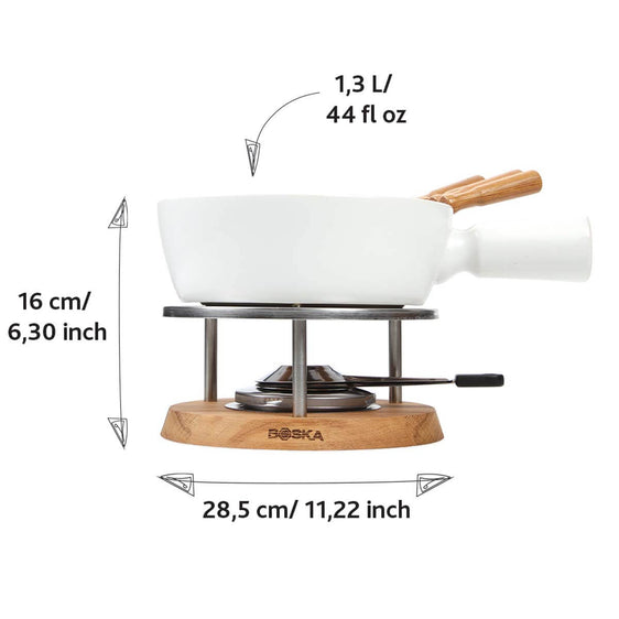 BOSKA 340029 Fondueset Bianco - 1,3 L