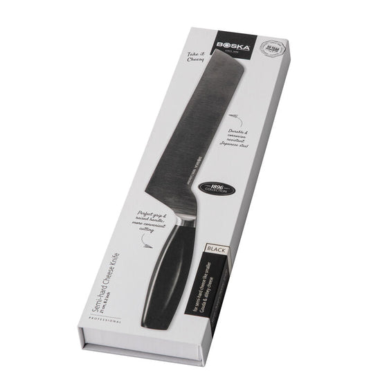 Professioneel Kaasmes Halfhard, Zwart 210 mm