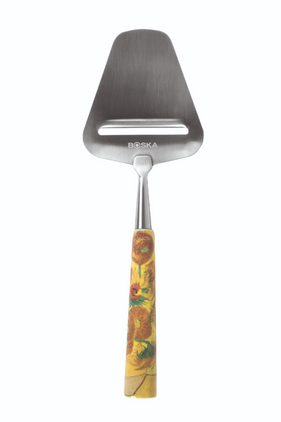 Kaasschaaf Van Gogh - Zonnebloemen BOSKA Kaasschaaf Van Gogh - Zonnebloemen - Kaasschaaf met een keramiek handvat - vooraanzicht