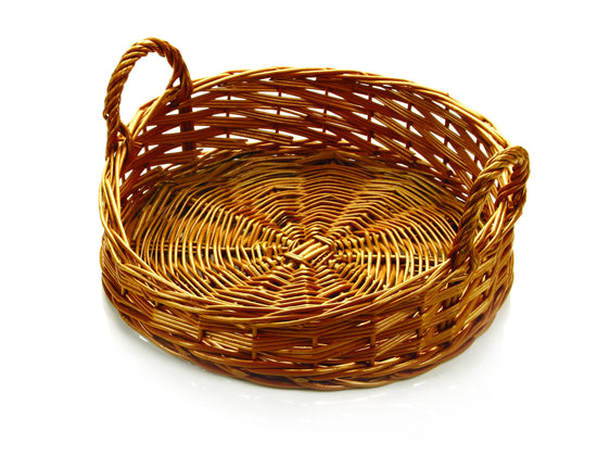 Rietenmand, rond met handgrepen