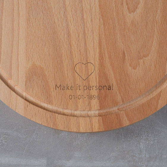 Serveerplank Rond Amigo M - ⌀ 23.4 cm - Personaliseer deze plank